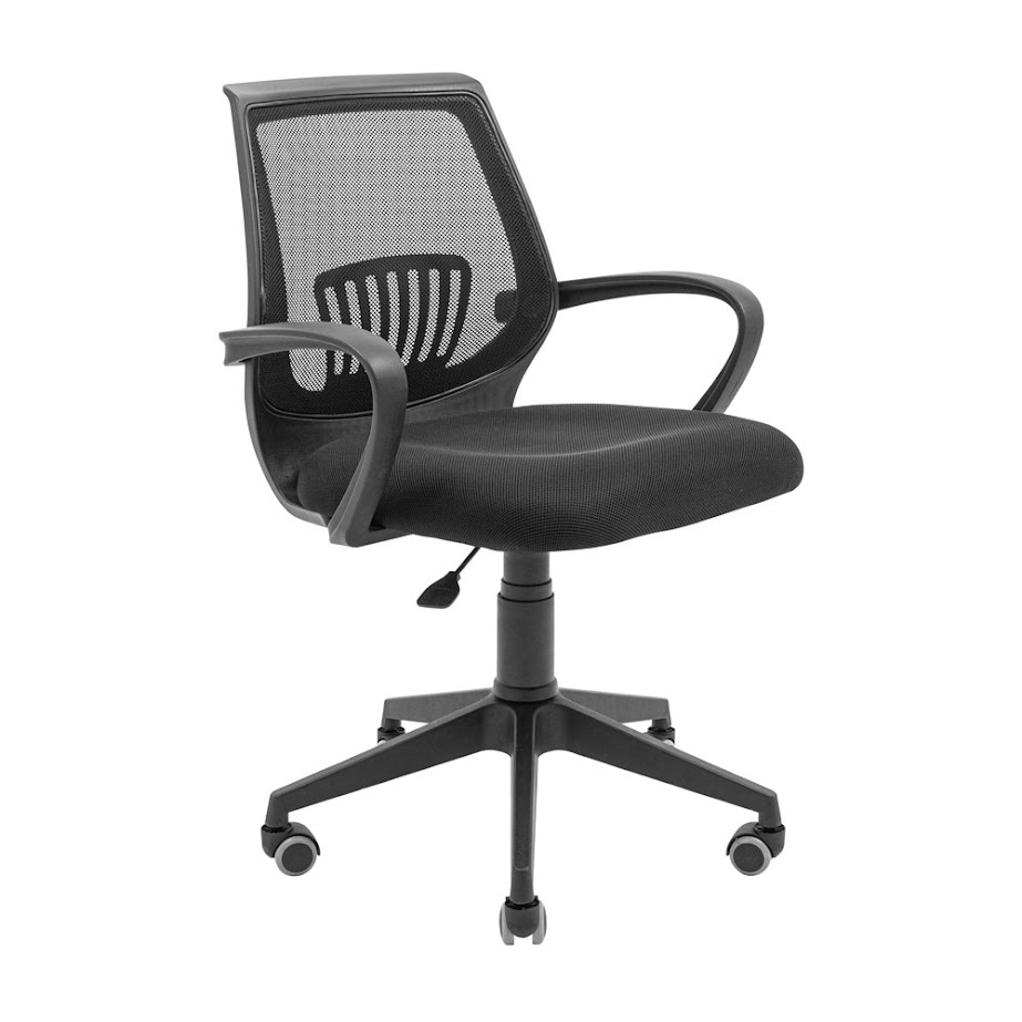 Крісло RICHMAN Стар Пластик Сітка Чорна (Прогумовані Колеса)